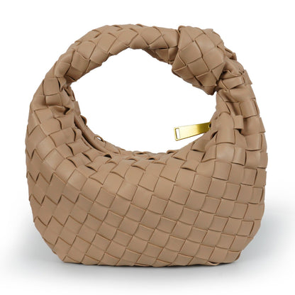 Women's woven vegan leather mini handbag | Compact crossbody bag for casual and formal occasions 24