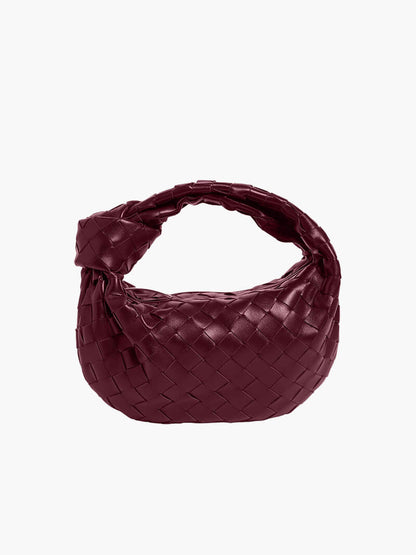 Women's woven vegan leather mini handbag | Compact crossbody bag for casual and formal occasions 3