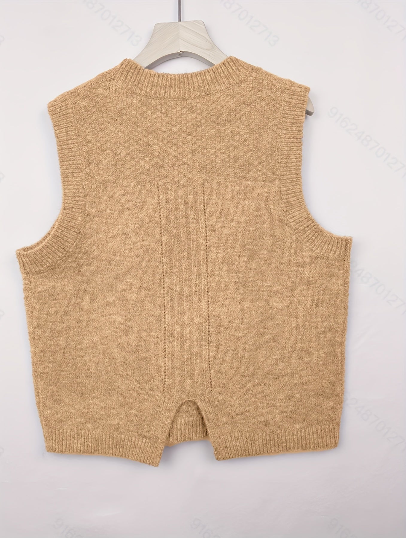 Wilhelmina sweater vest in yellowish-brown