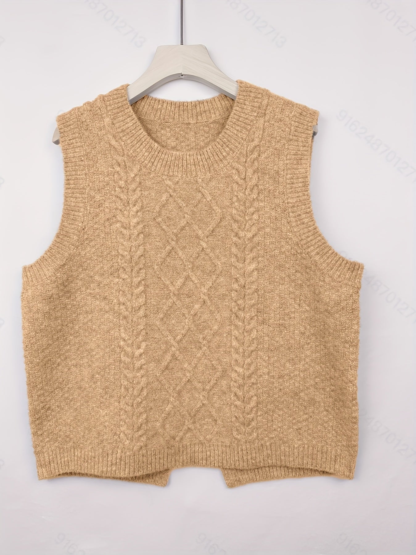 Wilhelmina sweater vest in yellowish-brown