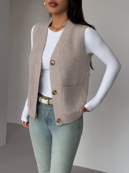 Perpetua sweater vest in khaki