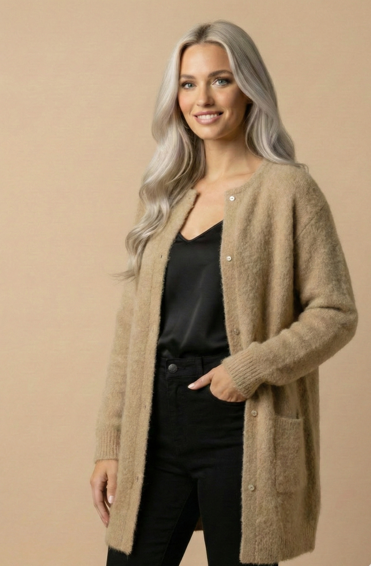 beige vest