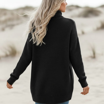 Signe | Grob gestrickte lange Strickjacke