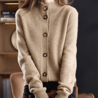 Saar Open Front Soft Knit in Beige – Women's Cardigan