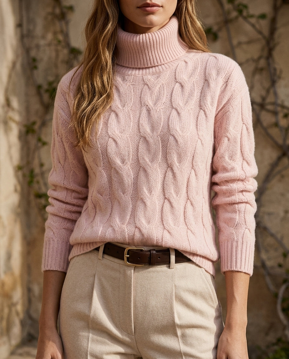 Eleanor Lightweight Turtleneck in Red – Women’s Sweater