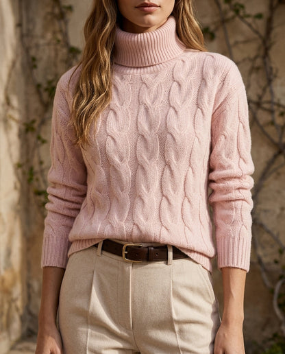 Eleanor Lightweight Turtleneck in Red – Women’s Sweater