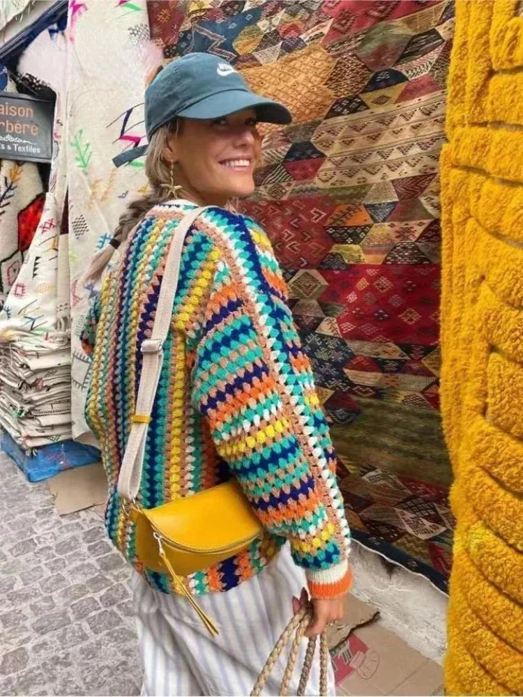 Anouk | Regenbogen-Streifen-Cardigan