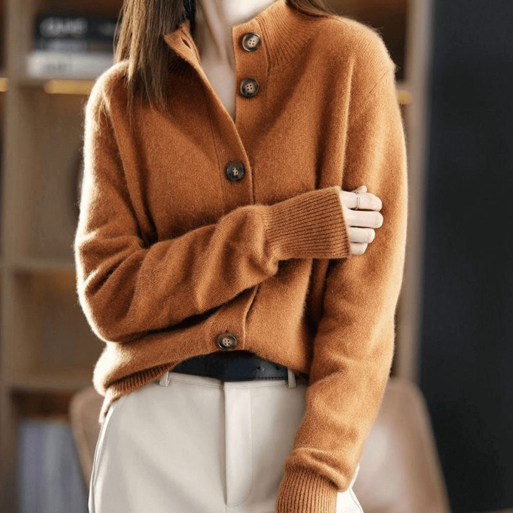 Saar Open Front Soft Knit in Beige – Women's Cardigan