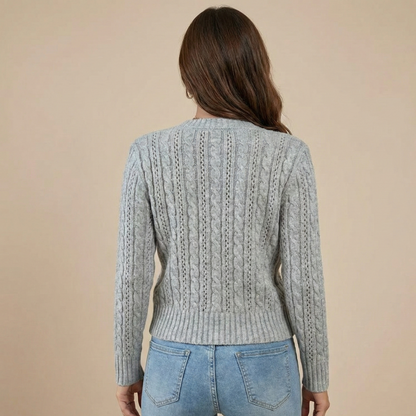 classic button down cardigan back