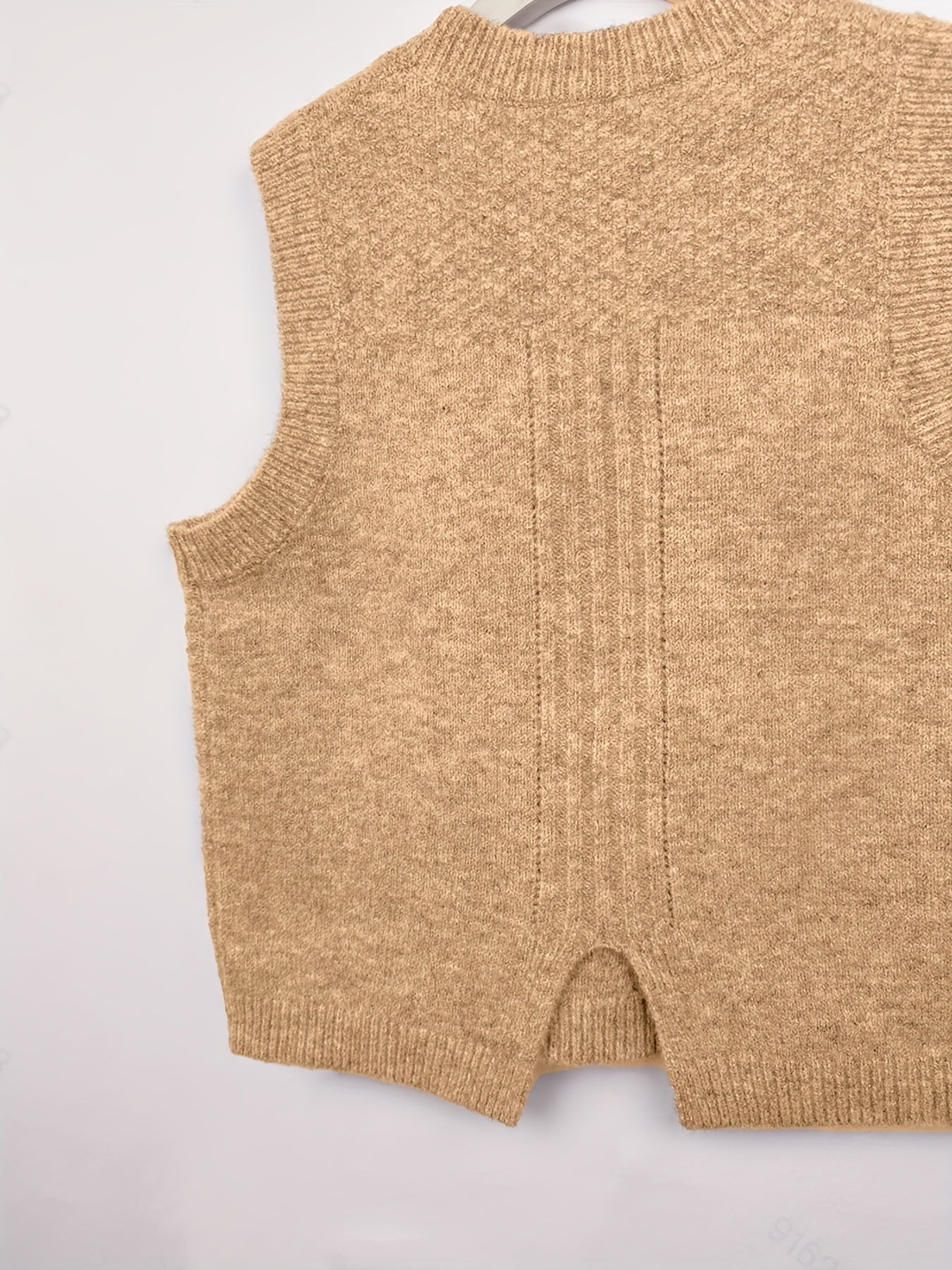 Wilhelmina sweater vest in yellowish-brown
