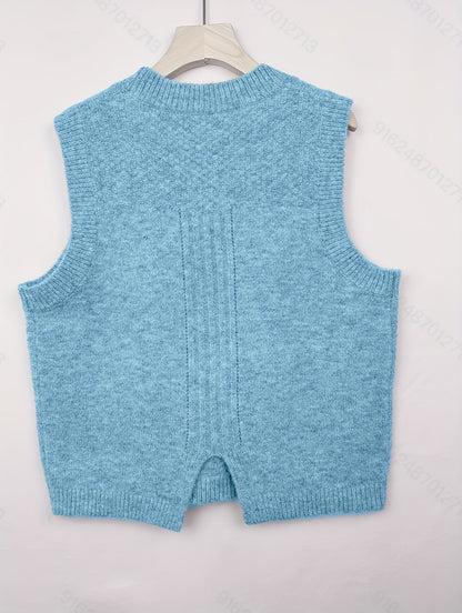 Wilhelmina sweater vest in sky blue