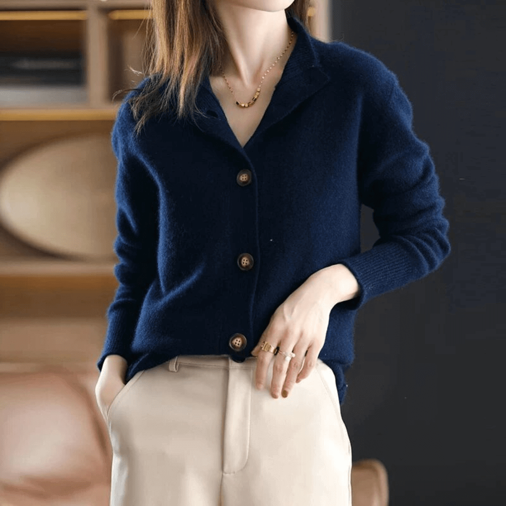 Saar Open Front Soft Knit in Beige – Women's Cardigan