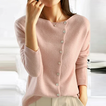 Hazel | V-Ausschnitt Strickjacke mit Knöpfen