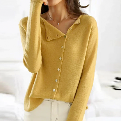 Hazel | V-Ausschnitt Strickjacke mit Knöpfen