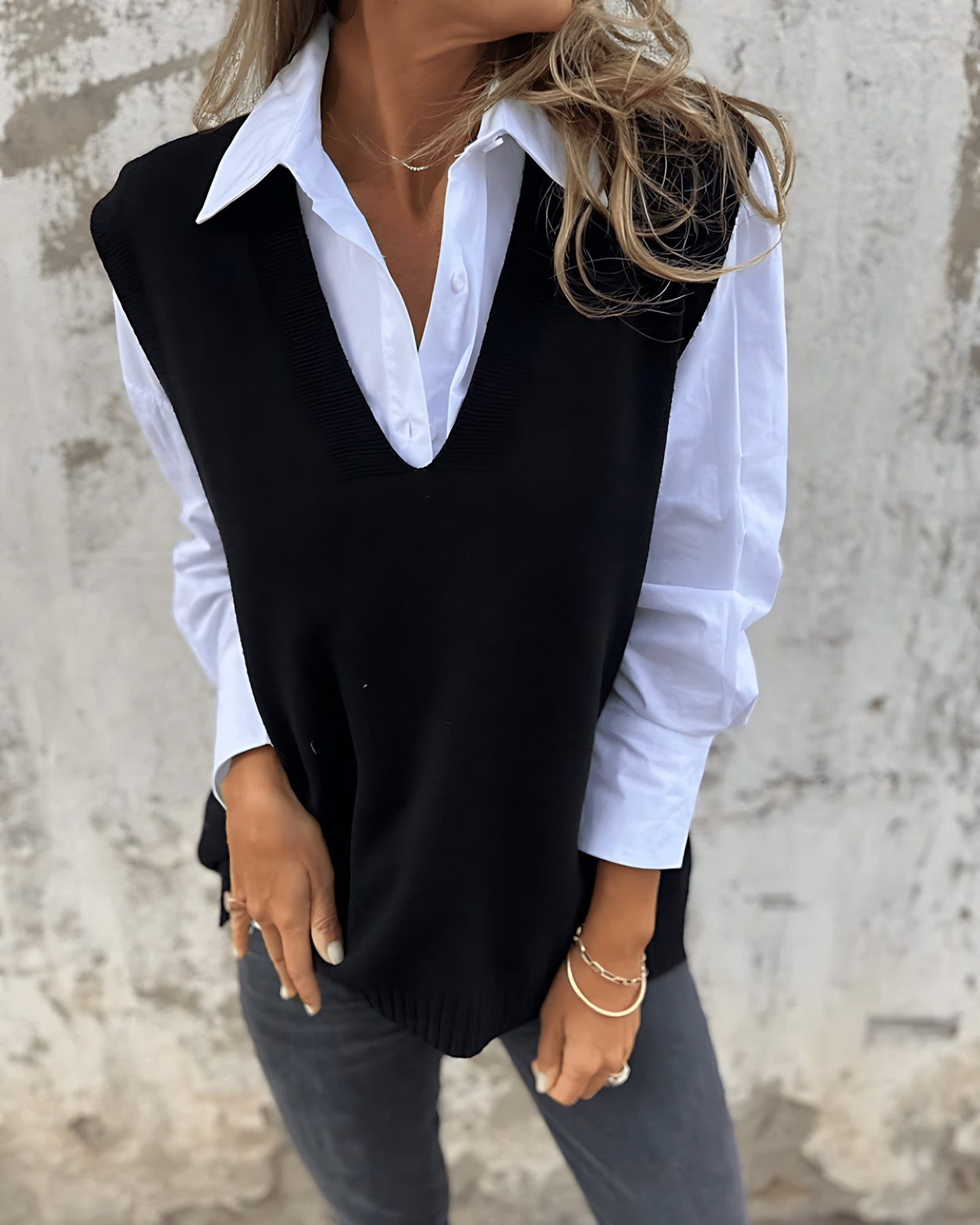 Marguerite sweater vest in brown