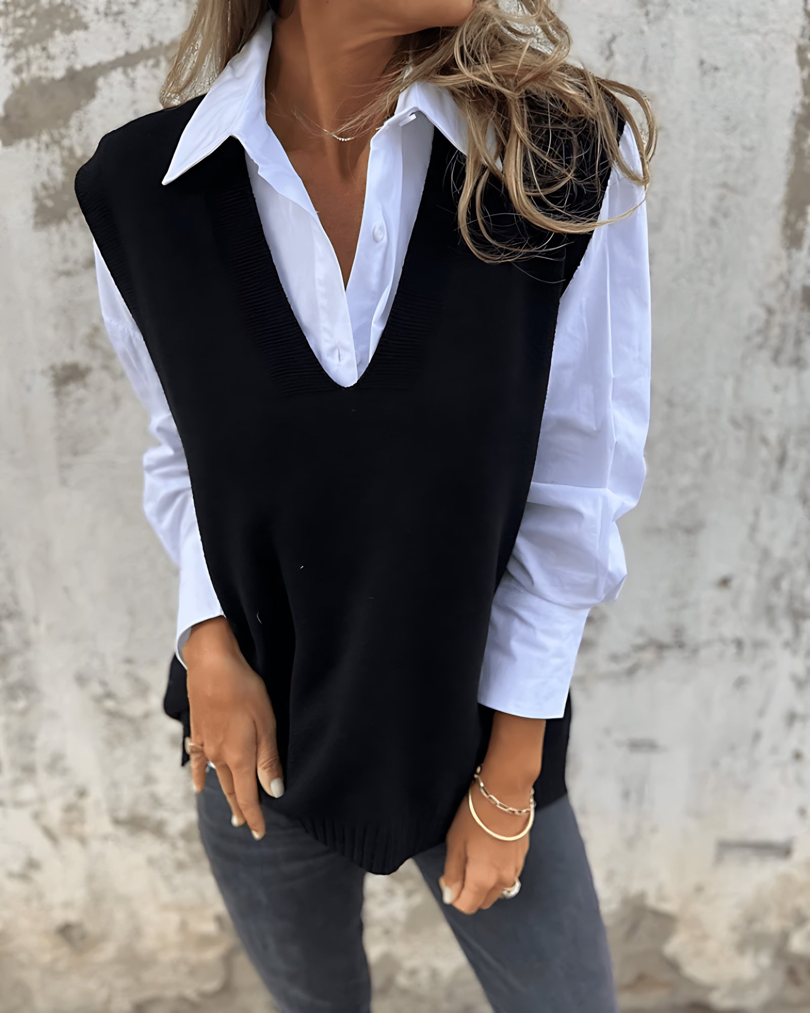 Marguerite sweater vest in brown