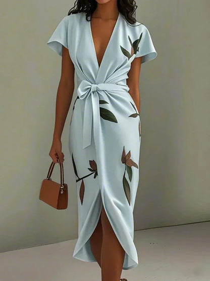 Rowan | Deep V Wrap Midi — Velouze