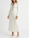 Rosamund | Ribbed Button Detail Midi