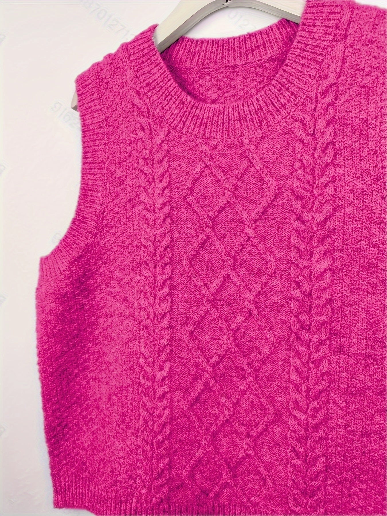 Wilhelmina sweater vest in rose red