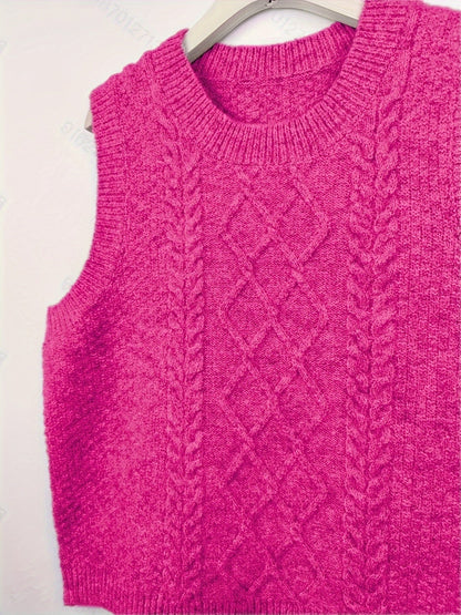 Wilhelmina sweater vest in rose red