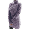 Thea | Cable-Knit Turtleneck Sweater Midi