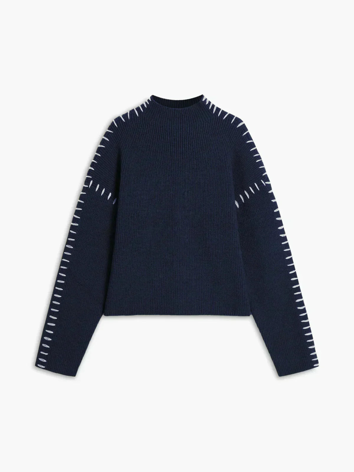 Juno Oversized Mock Neck in Green – Women’s Sweater
