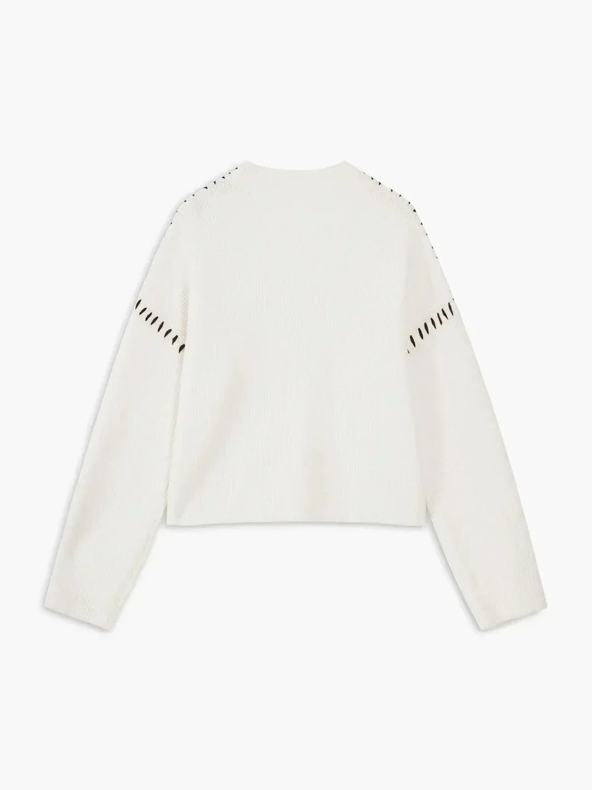 Juno Oversized Mock Neck in White – Women’s Sweater