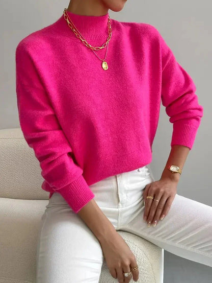 Ottilie Elegant Turtleneck – Women's Sweater in White