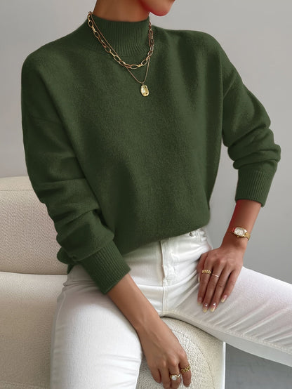 Ottilie Elegant Turtleneck – Women's Sweater in White