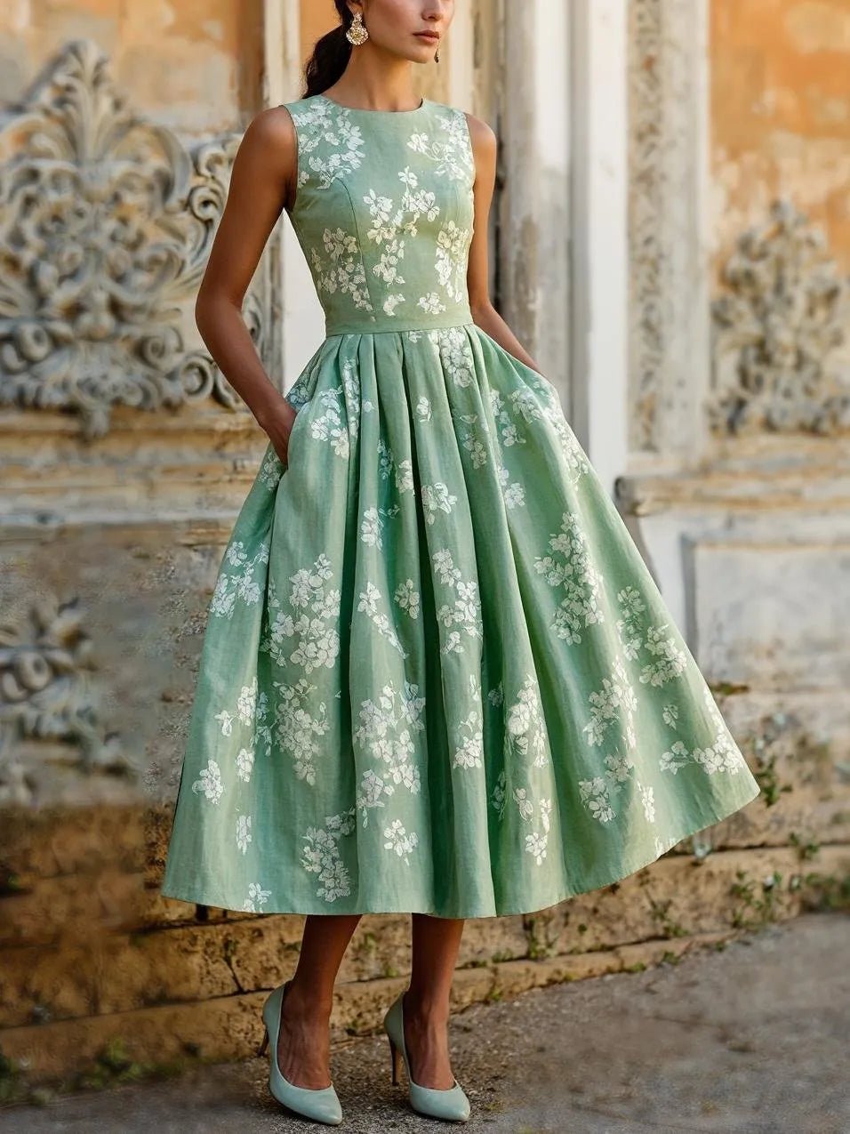Ember | Off-Shoulder Floral Midi — Velouze