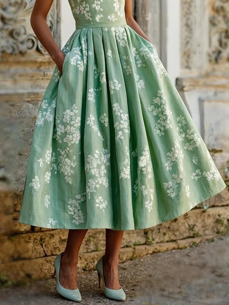 Ember | Off-Shoulder Floral Midi — Velouze
