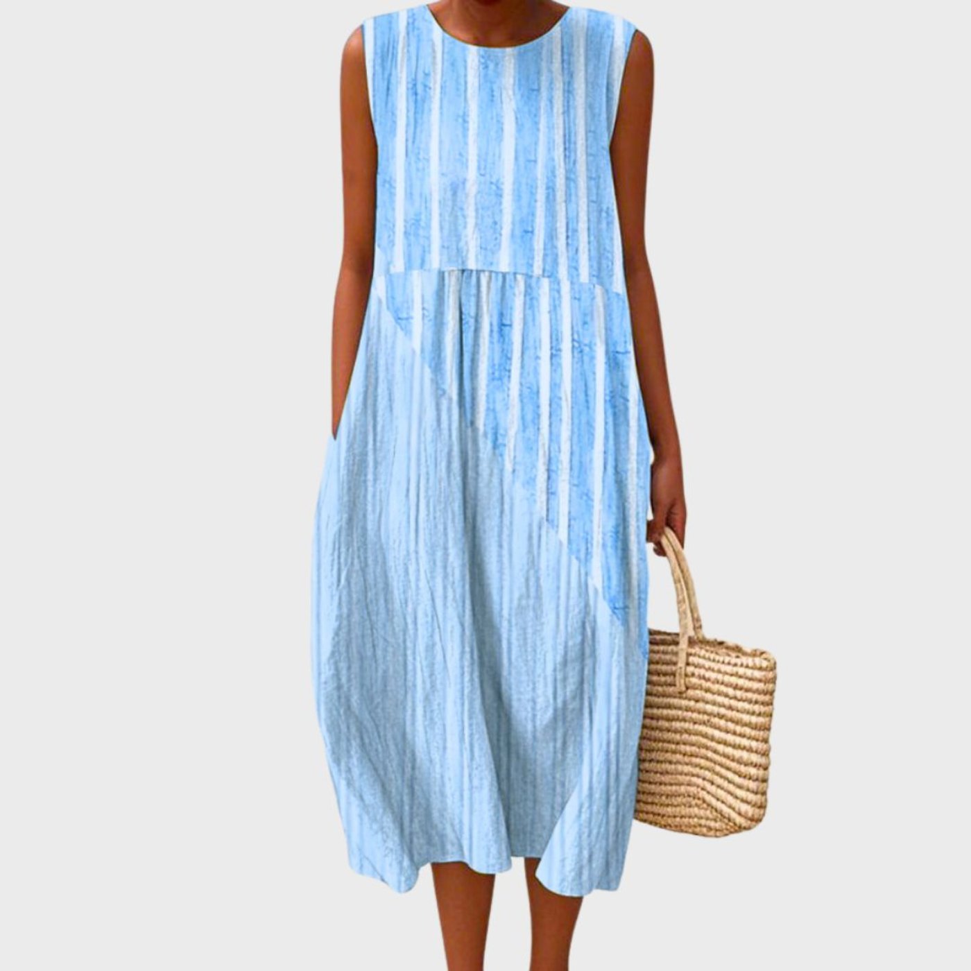 Hawthorn | Sleeveless Linen Tiered Midi — Velouze