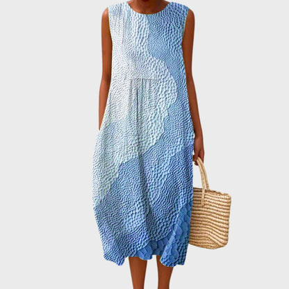 Hawthorn | Sleeveless Linen Tiered Midi — Velouze