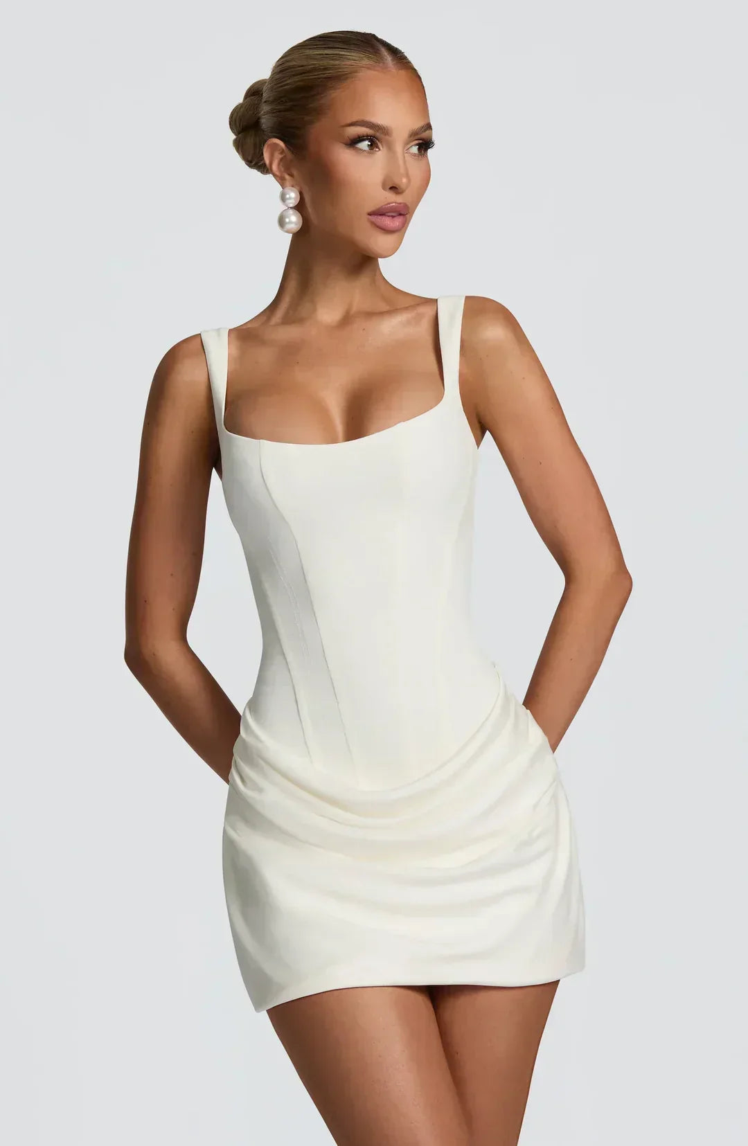 Verity Sweetheart Neckline Detail – Women's Mini Dress