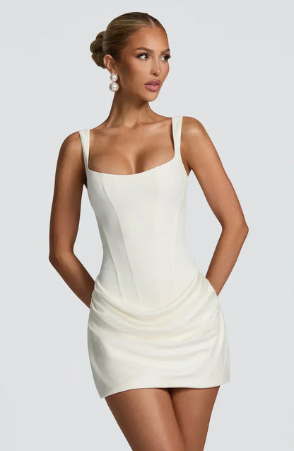 Verity Sweetheart Neckline Detail – Women's Mini Dress