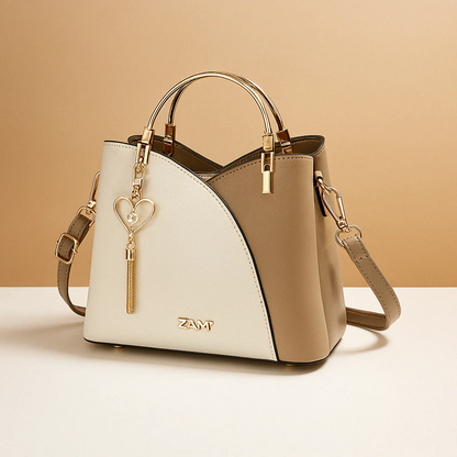 Geometric Pattern Shoulder Bag | Adjustable Strap Modern Design