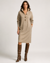 Clementine | Collared Ribbed Knit Midi